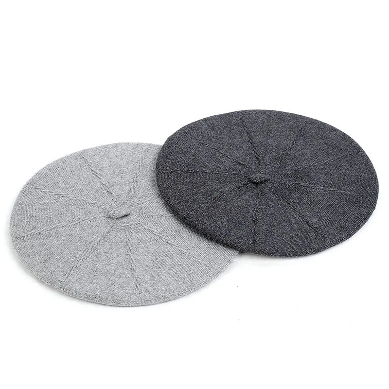 Geebro Casual Ladies Pure Cotton Beret Flat Top Solid Color Female British Style Berets Girls Fashion Winter Hat 250120