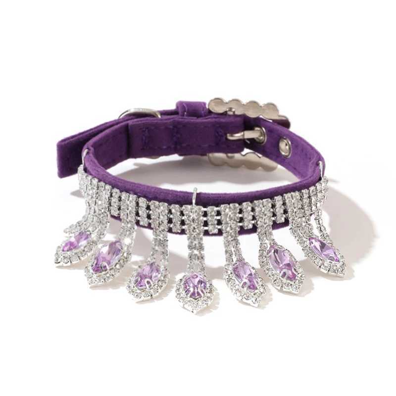 Fashion Pet Collar Luxurious Diamond Necklace Pet Accessories for Small Puppy Cats Jeweled Pet Products Supplier X250129
