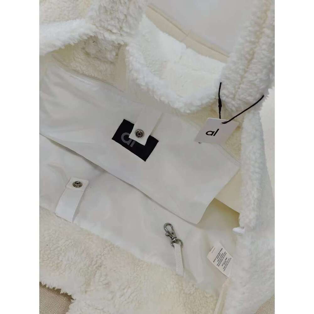 Hot Women Foxy Sherpa Tote Letter Plush Handbag Winter Fluffy Clutch Strap Large Capacity Storage Shoulder Bag Sports Travel Bag