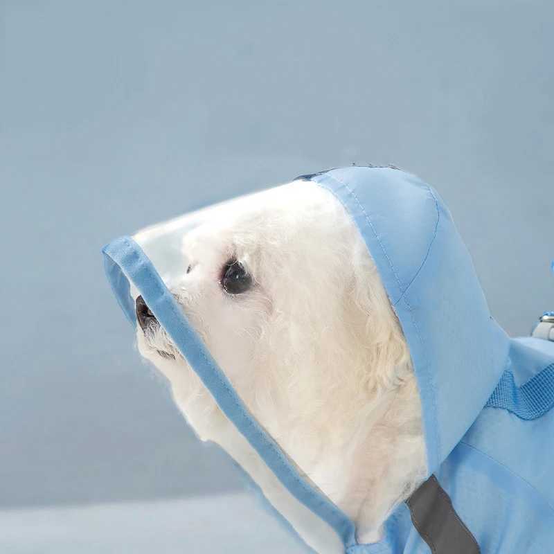 Dog Raincoat 1PC cat and dog rain poncho waterproof four-legged all-inclusive small medium-sized dog leash pet suppliesXJ250121