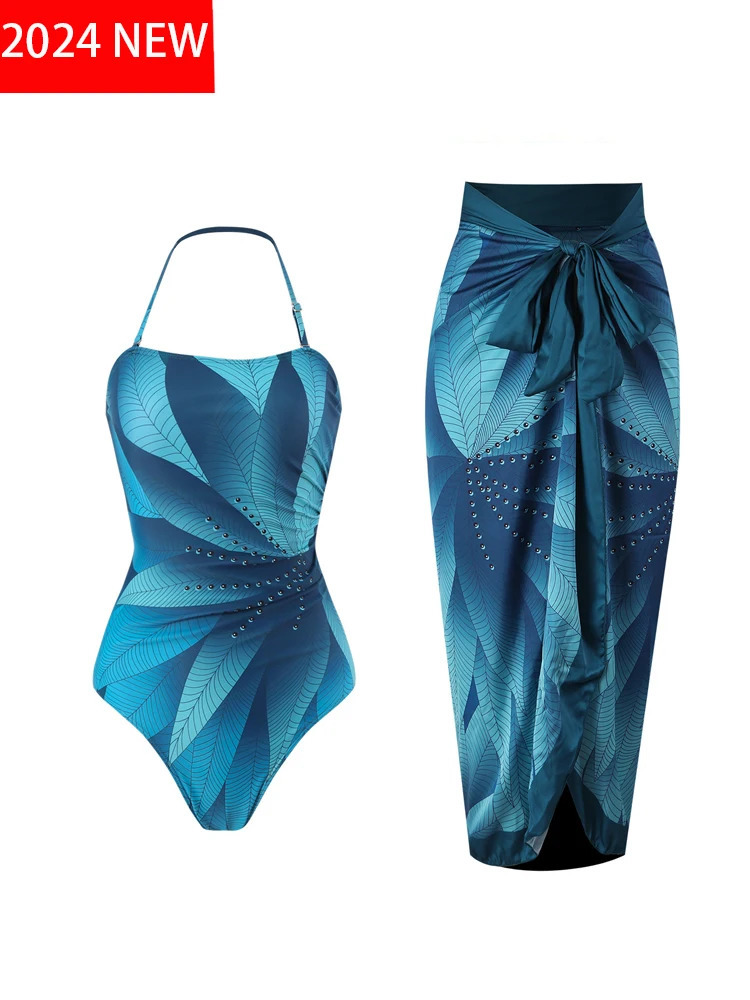 Fashion Printed swimsuit trend High Waist bikinis sets Womens Swimsuit One Piece Backless Sexy Beach Swimwear for Holidays 250122