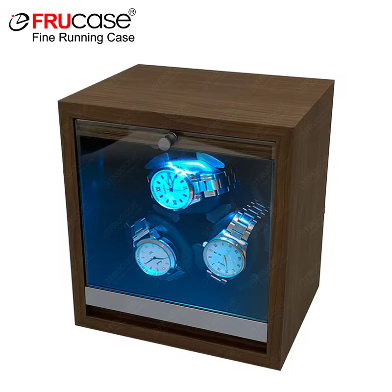 FRUCASE Watch Winder for automatic watches automatic winder for 3 watches 2 Rotation Modes Storage Case Memory Cotton 250121