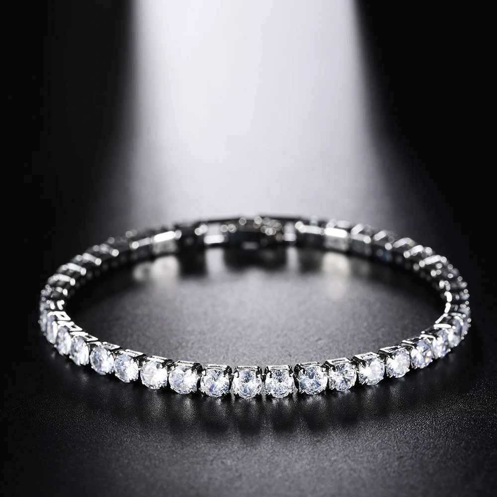 4mm Micro-inlaid Zircon Tennis Bracelet for Men 2025 New Men Bracelet Women Jewelry Accessories X250129