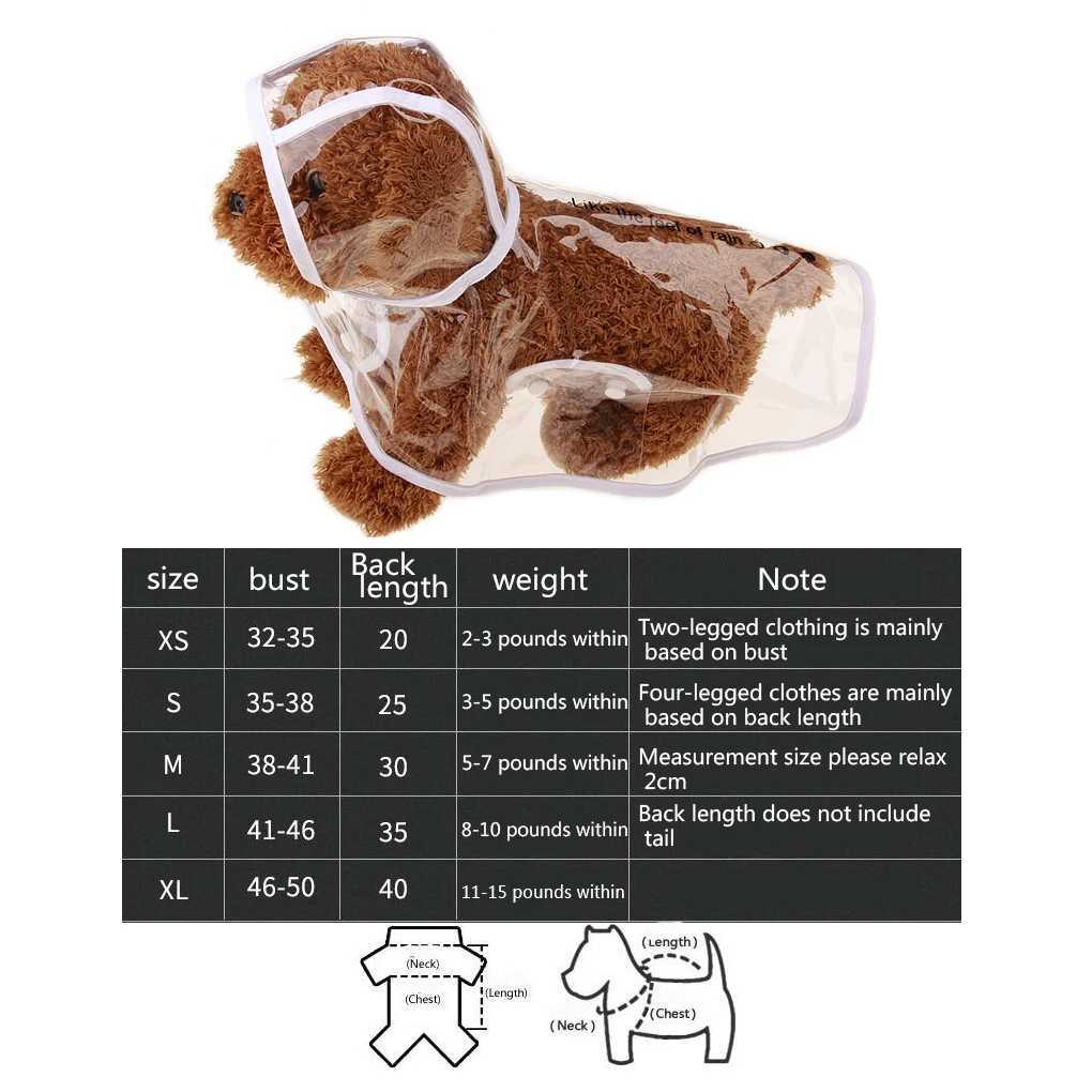 Dog Transparent Raincoat Pet Waterproof Clothes Jacket Poncho Rainsuit Small Large Dog Clothing Summer Puppy Rain CoatsXJ250121