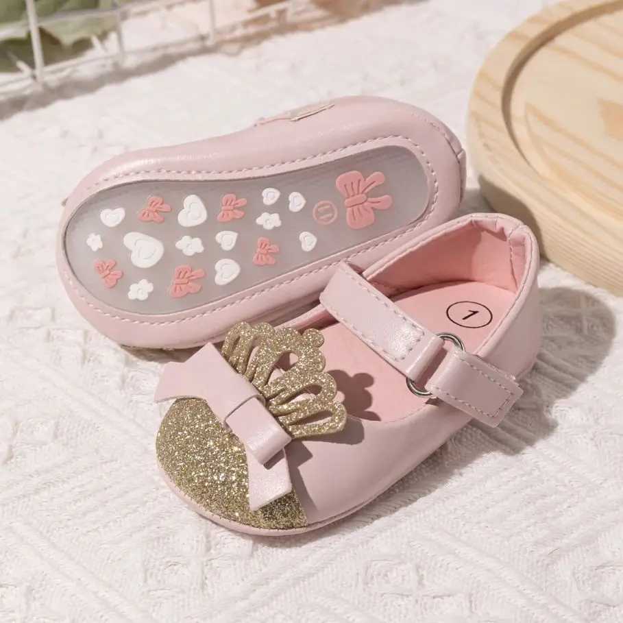 KIDSUN Spring and Autumn Newborn Baby Shoes Casual Dress Shoes Anti slip PU Leather Party Wedding Princess Baby Shoes 0-18M X250129