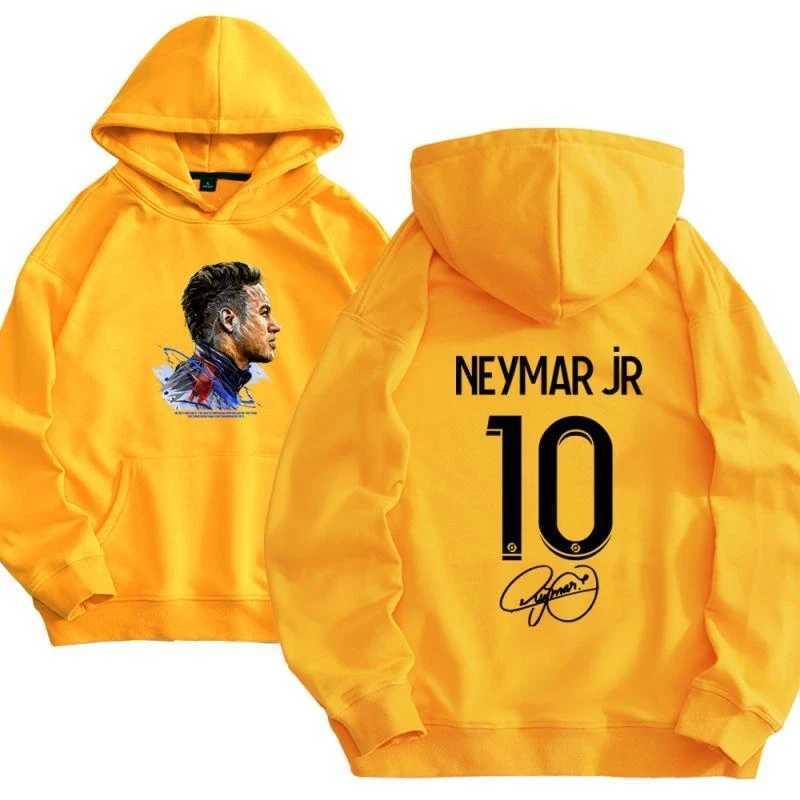 Winter Cotton Fan Sweatshirt Men Hooded Warm Soccer Signature Loose Paris Neymar Tops Street Harajuku Y2K Jacket Tops X250129