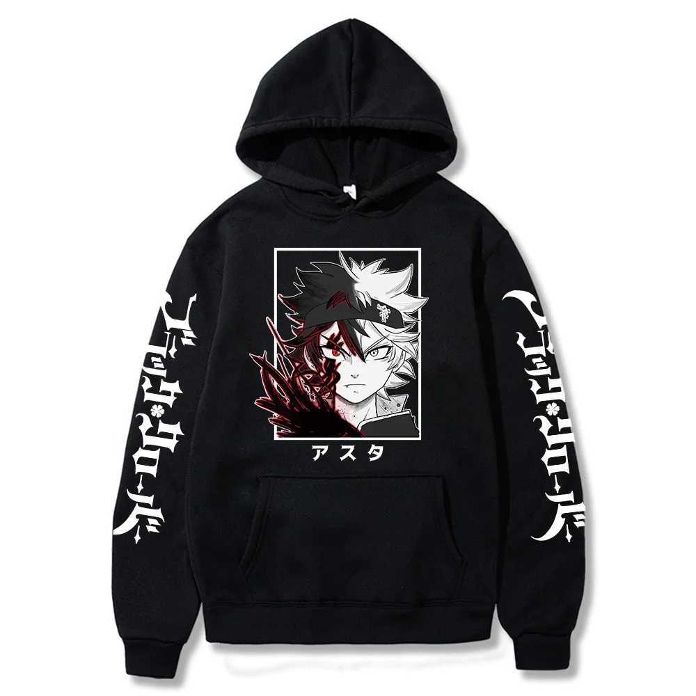 Black Clover Anime Mens Clothes Hoodie Sweatshirts Harajuku Manga Asta Oversized Winter Long Sleeve Streetwear Hoodies PulloverXJ2500118