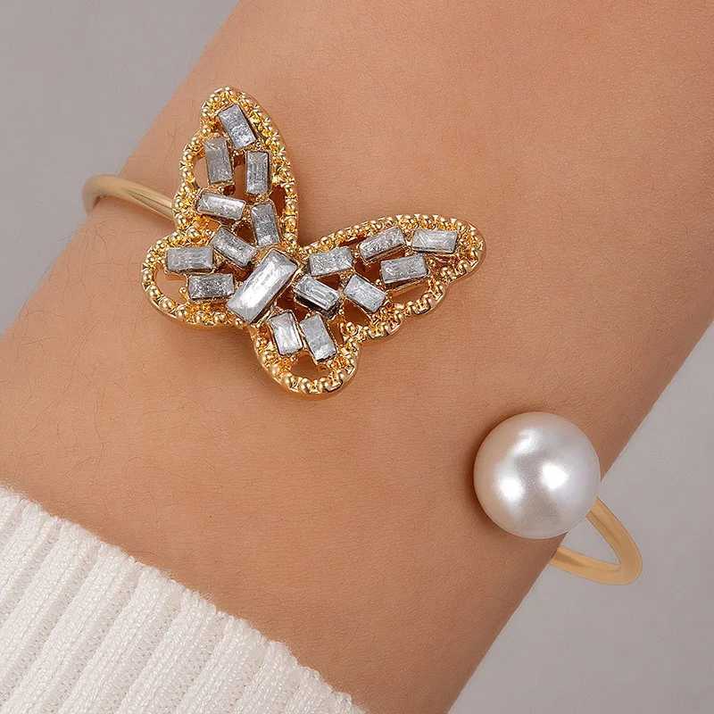 Wen Golden Minimalist bracelet Star Moon Crystal Shell Bracelets Vintage Adjustable Hand Accessories Jewelry Gift X250129