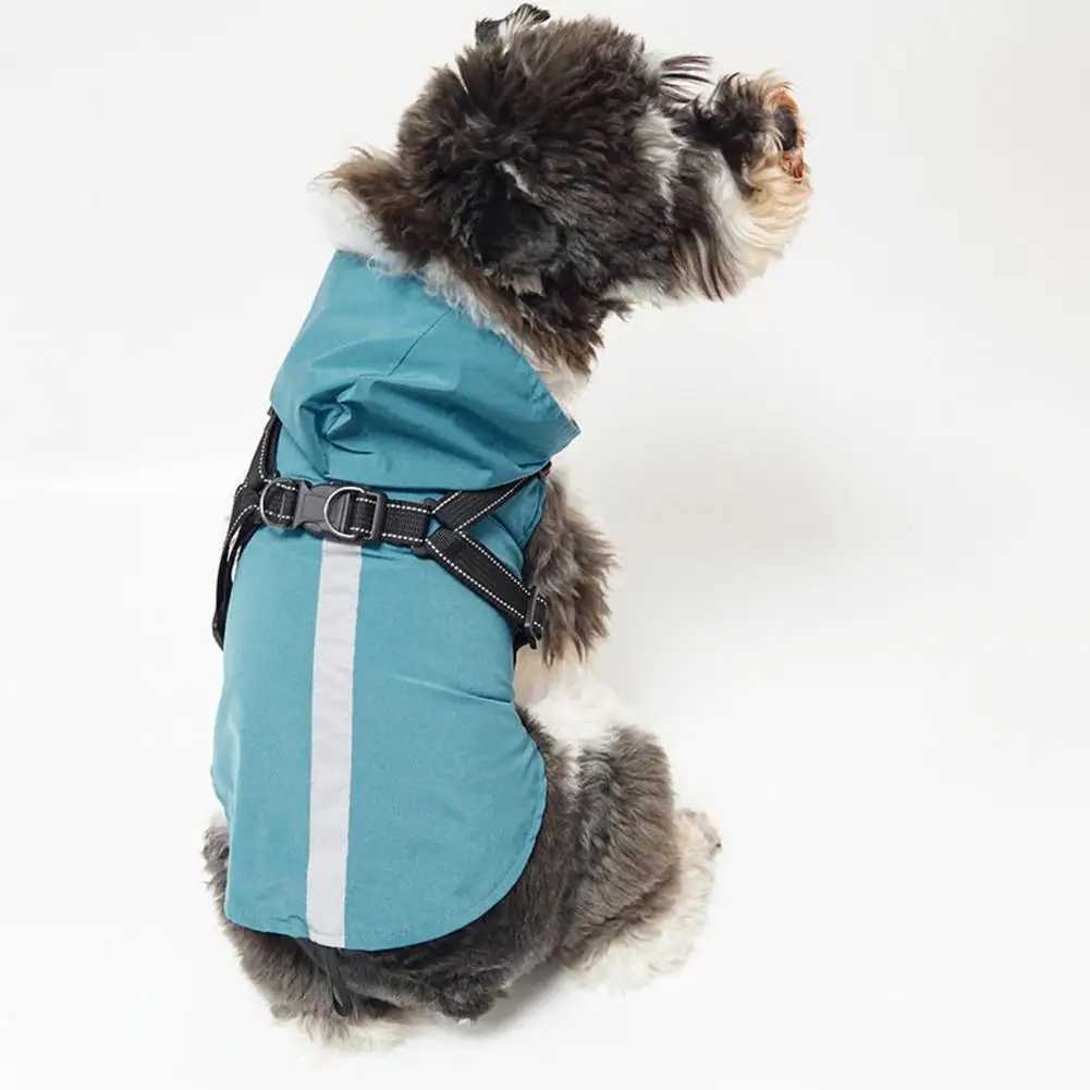 Dog Raincoat Reflective Design Waterproof Breathable Pet Two-legged Winter Jacket Puppy CostumeXJ250121