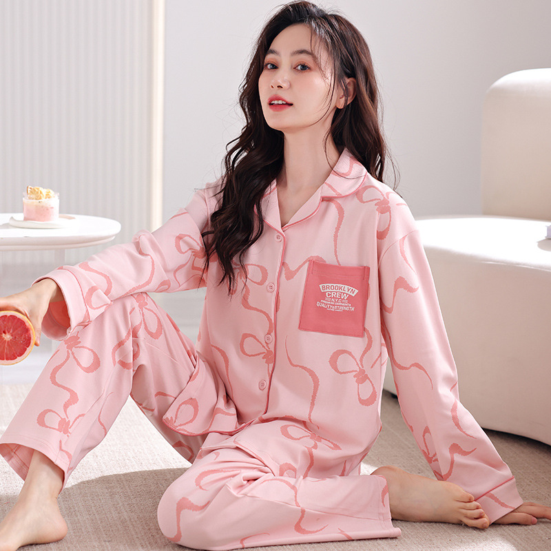 New best-selling pajamas women's spring and autumn cotton long-sleeved new high-end loungewear autumn and winter suit