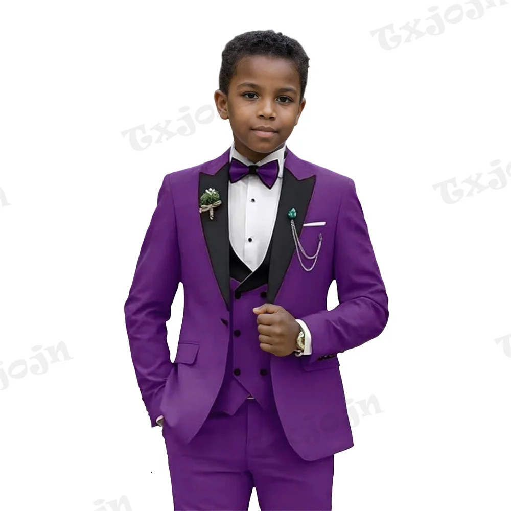 Formal Boys Slim Fit Suits Ring Bearer Outfit Kids Wedding Dress Clothes Fast Delivery Child 4 Pieces Set For Piano Performance 250120