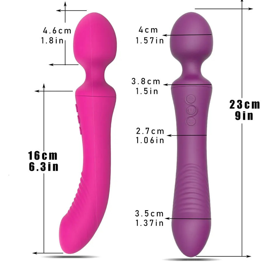 Dual Head AV Vibrator Massager G Spot Magic Wand Clitoris Stimulator Strong Vibration Powerful Dildos Adult SMSex Toys for Woman 250114