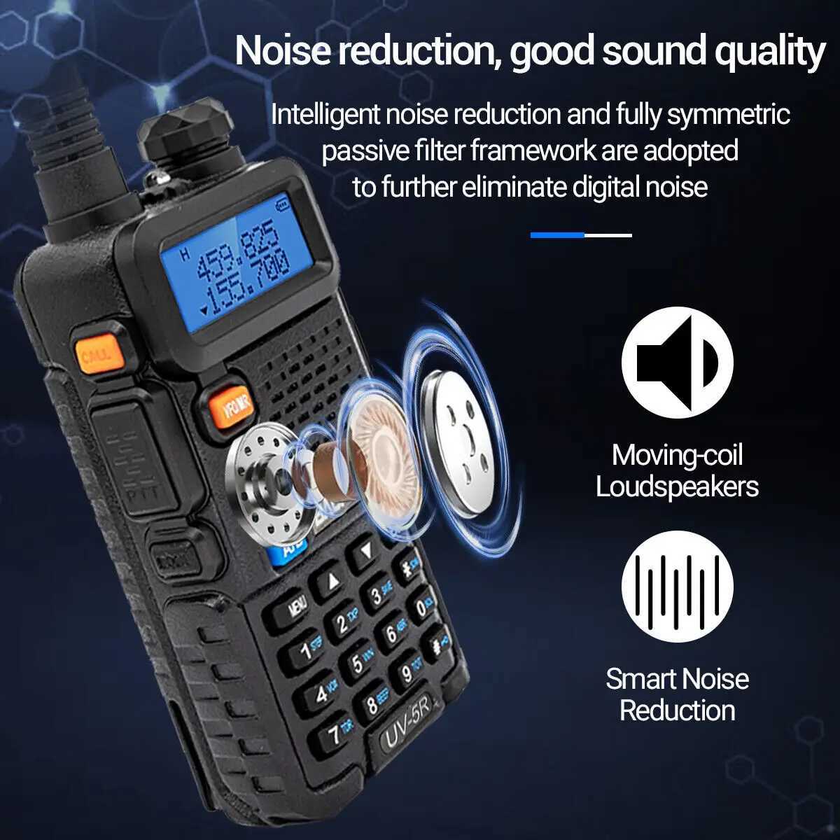2PCS Baofeng UV-5R walkie talkie dual frequency VHF UHF two-way radio long-distance 128CH VOX handheld transceiver UV5R UV 5R ham radio X250129