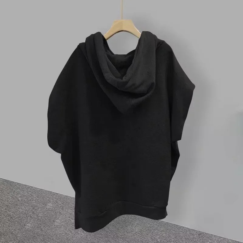 Summer Zipper Hooded Sleeveless Tshirt Mens Korean Fashion Tank Tops 2025 Y2K Streetwear Casual Vests Hip Hop Tee Shirts 250122