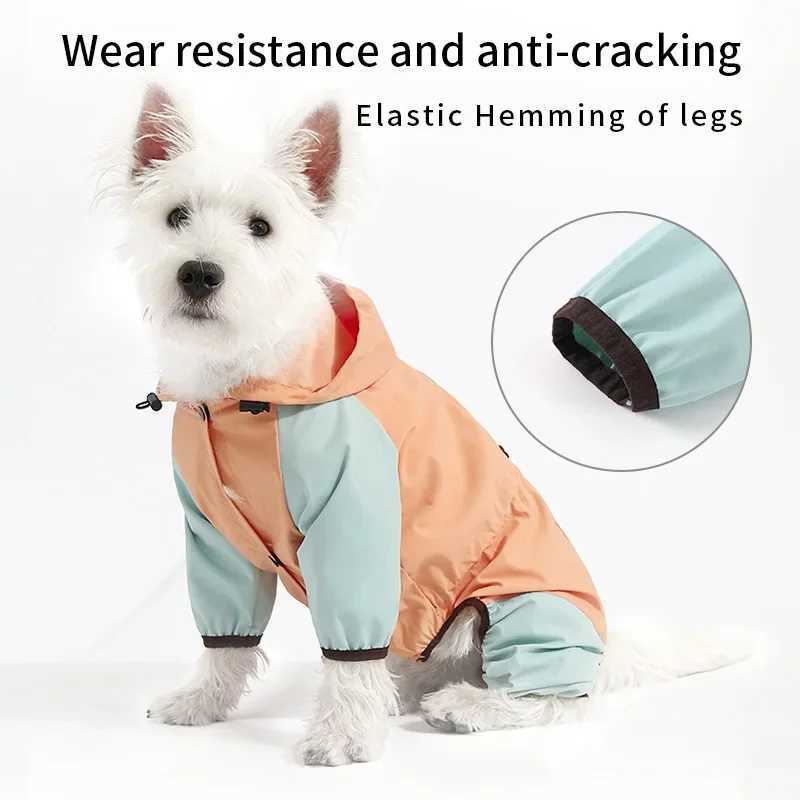 New Outdoor Dog Raincoat Four-legged Raincoat Dog Jacket Waterproof Puppy Coat Soft Warm Jacket For Small Medium DogsXJ250121