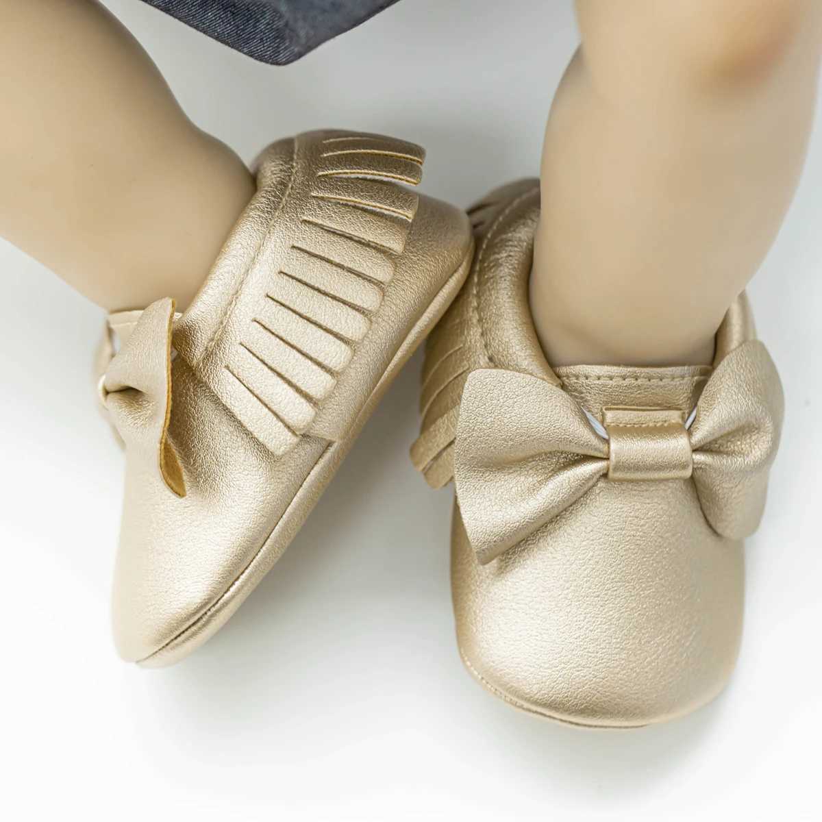 Newborn Baby Girls Fashion Bowknot First Walkers Shoes Anti-Slip Rubber Sole Toddler Crib Shoe X250129