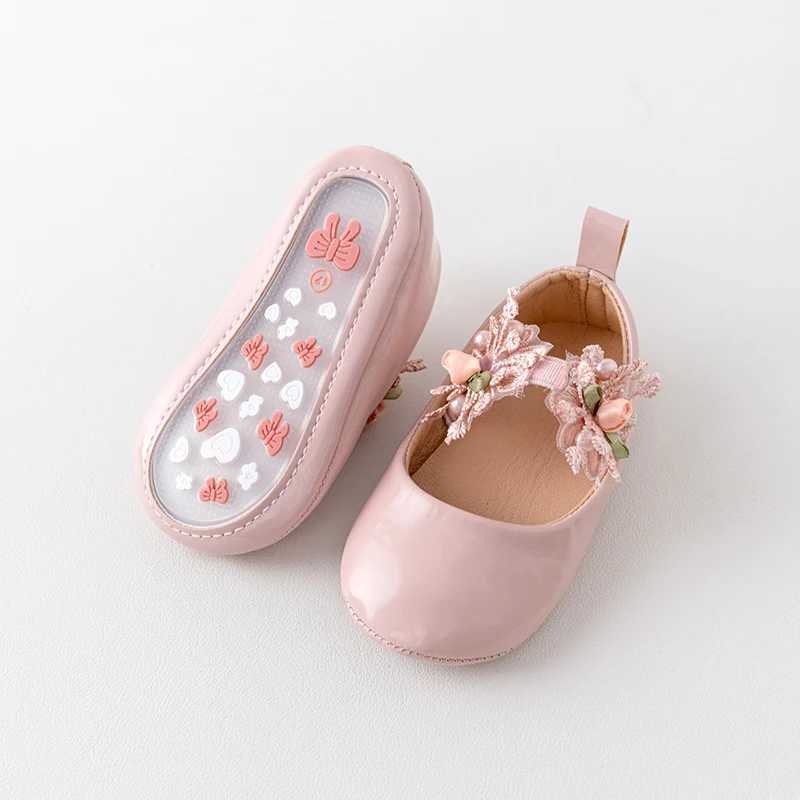 Cute Baby Girl Premium PU Flats Infant Flower First Walker Crib Shoes for Party Festival Baby Shower X250129