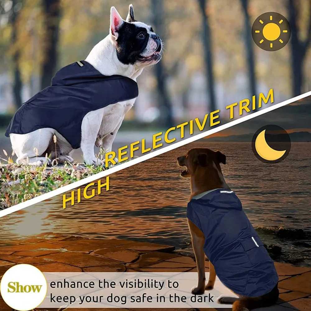 Dogs Waterproof Clothes Pet Raincoat with Reflective Strip Cat Hooded Jacket Raincoat Pet Outdoor SuppliesXJ250121