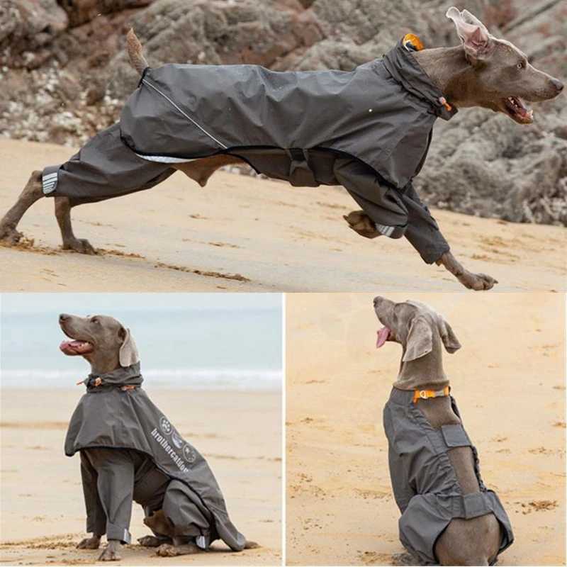 Waterproof Dog Raincoat Jumpsuit For Medium Large Dogs Rain Coat Outdoor Pet Clothes Puppy Doberman Labrador Husky JacketXJ250121
