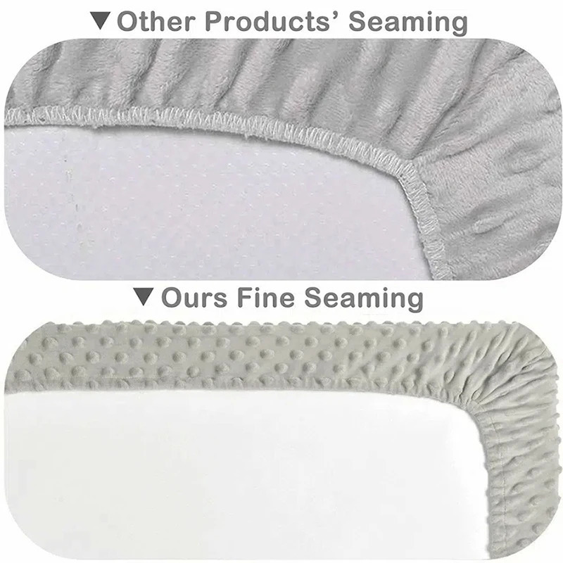 Soft Minky Dots Changing Table Sheets with Matching Nursing Pillow Cover for Baby Boy and Girl Changing Pad Cover 2PCS 250114