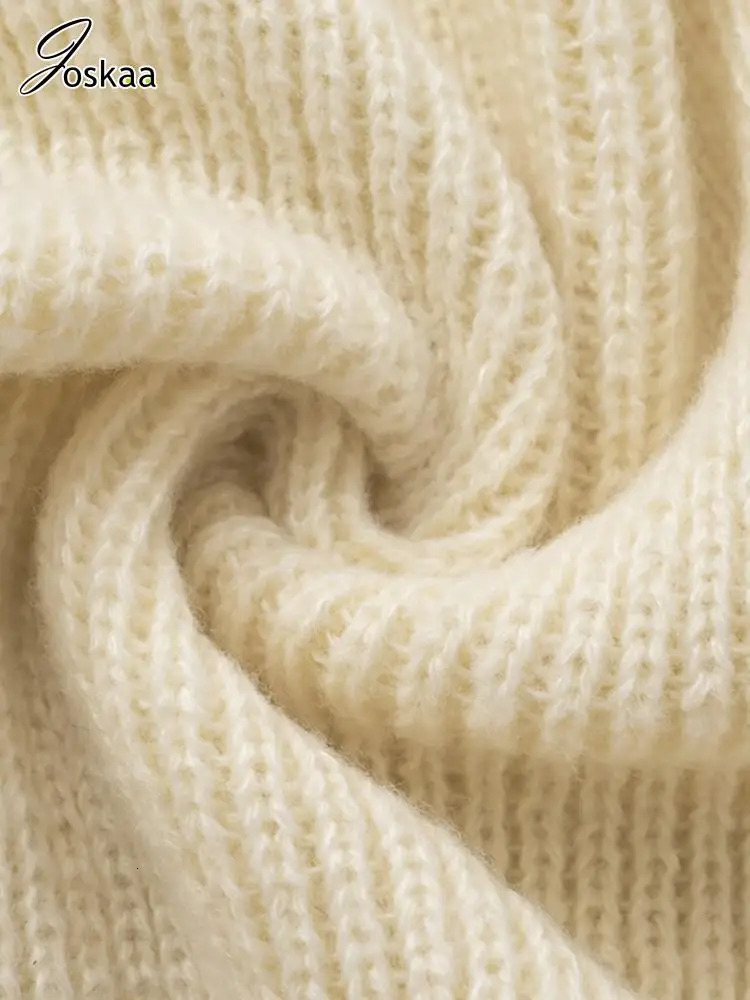 Joskaa Fashion Tassel Collar Knitted Cardigan Women Hipster V-Neck Full Sleeve Crop Sweater Coats Winter Outwear Y2K Streetwear 250122