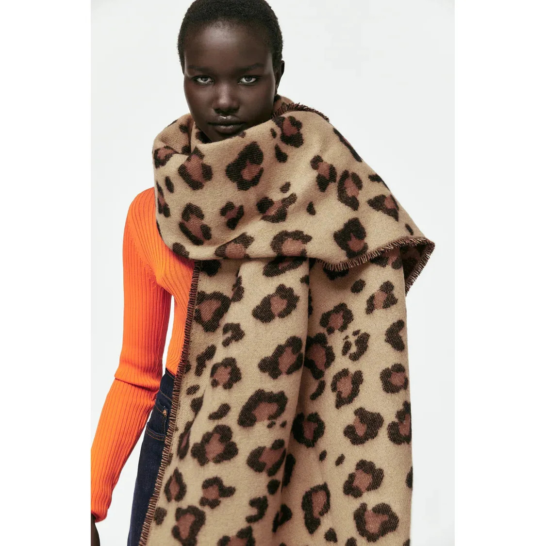 Winter Scarf Women Cashmere Warm Pashmina Leopard Foulard Female Scarves Wraps Thick Soft Bufanda Short Tassels Shawl Long Stole 250120