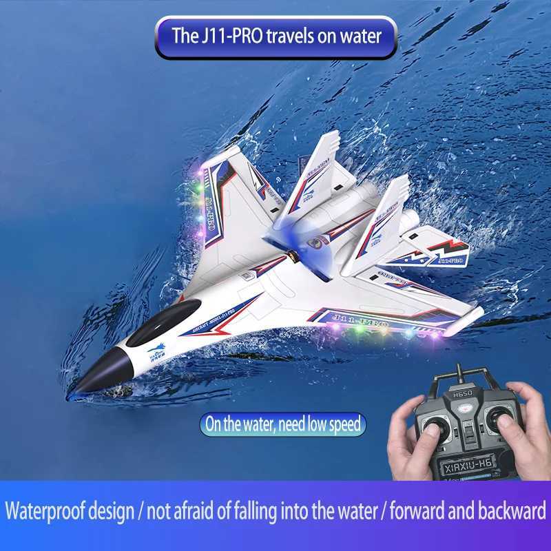 New Rc Aircraft J-11pro Remote Controlled Aircraft Brushless Motor Six Channel Waterproof Aircraft Electric Model Aircraft Toy Gift X250129