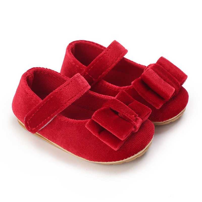 Fashionable Bow Girl Baby Party Shoes Newborn Plush Comfortable Soft Rubber Sole Anti slip Walking Shoes 0-1 Years Old X250129