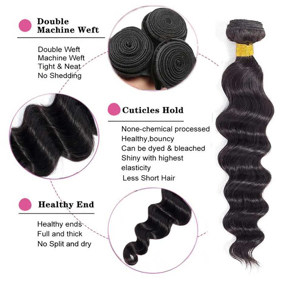Yyong Loose Deep Wave Bundles With 6x6 Lace Clo Brazilian Remy Human Hair Bundles With Clos 3/4 Bundles With CloXJ250120