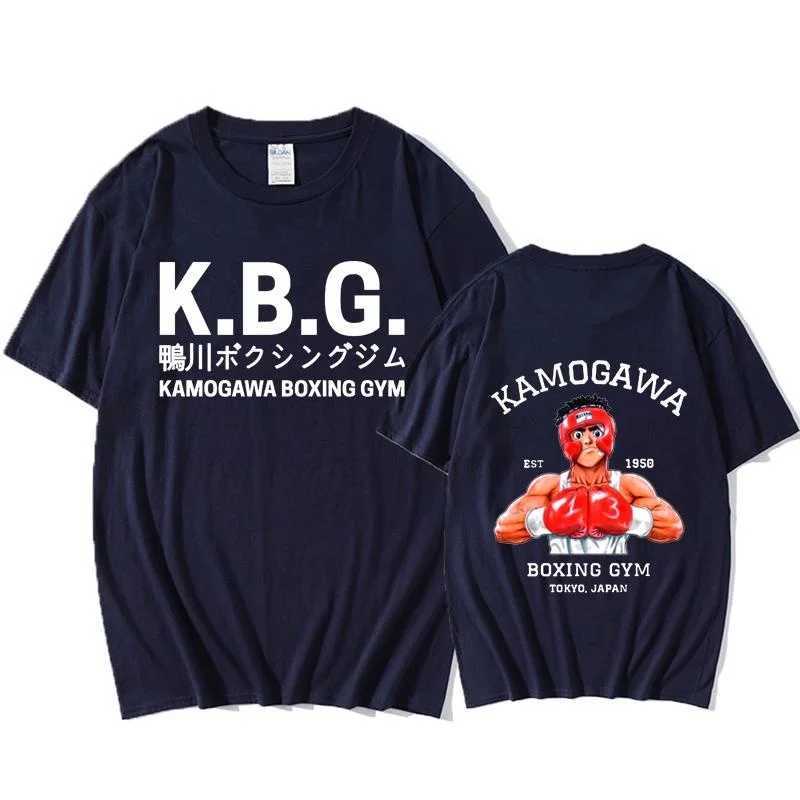 New Hajime No Ippo Kamogawa Boxing Gym T Shirt Mens Fashion Anime Printed Ts Casual Outdoor Personty Loose Short Slve X250129