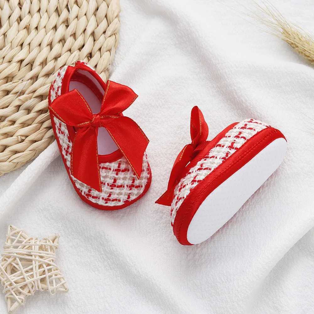 Baby Girls Toddlers Prewalkers Flower Footwear Bow Shoes Infant Soft Bottom First Walkers 0-18M Anti-slip Toddler Shoes X250129