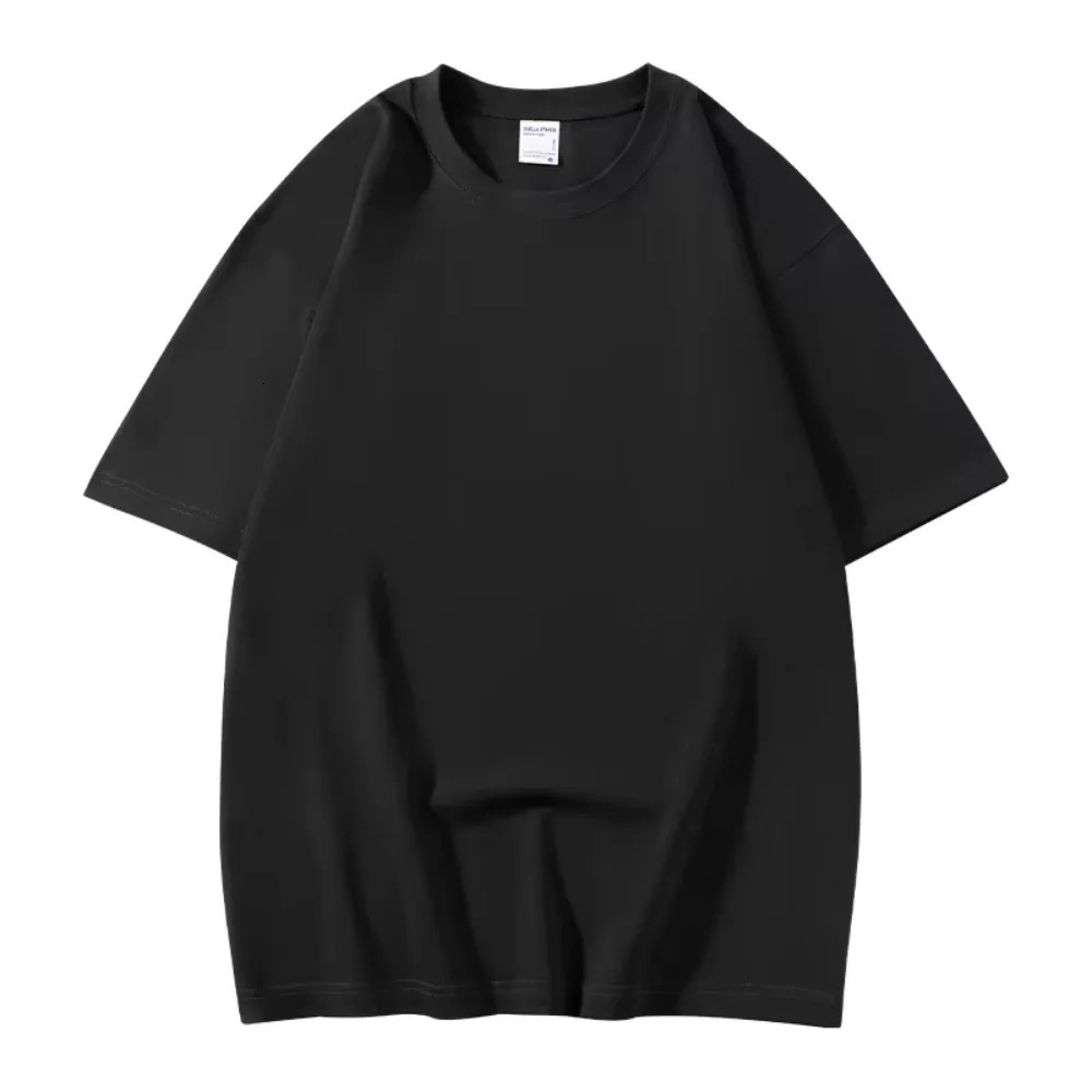 Cotton Tshirt Mens Summer Breathable Short Sleeved Top Casual Sports Round Neck Loose Plain Father Gift 250122