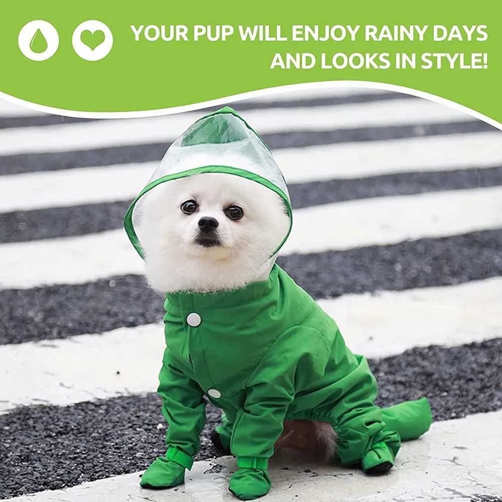 Pet Puppy Dog Raincoat Rain Jacket Coverage 4 Legs Full Body Protection Cover Waterproof Rain-Proof Mud-Proof Raincoat for DogsXJ250121