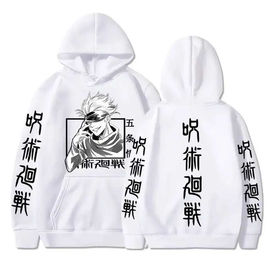 Japan Anime Jujutsu Kaisen Gojo Satoru Hoodies Sweatshirt Casual Manga Print Sweatshirts Loose Long Sleeve Men Hoodie StreetwearXJ2500118