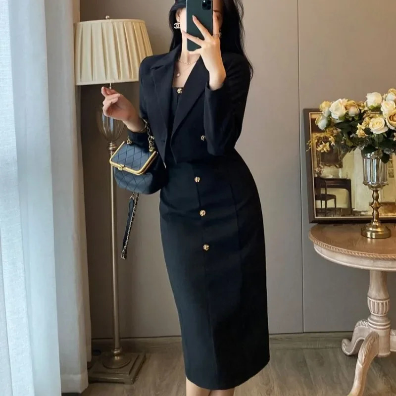 Long Sleeve Suits 2 Pieces Sets for Women Sexy Woman Outfit Office Clothing Arrivals Vintage Festival Y2k Clothes Matching 250122