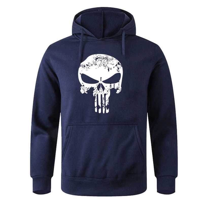 Punishers Printed Fleece Pullover Hoodies Men/Women Casual Hooded Streetwear Sweatshirts Male Skull Harajuku High quality topsXJ2500118