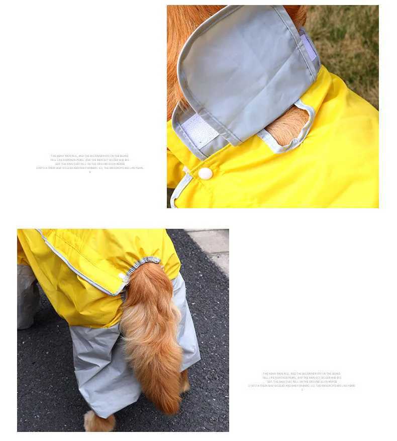 2024 Waterproof Large Dog Raincoat Clothes Outdoor Rain Coat Jacket Coat Blue Red Reflective strip Snow Dog Rain ClothesXJ250121