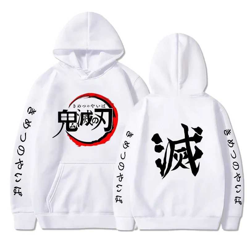 Demon Slayer Hoodies Men Fashion Letter Graphic Printed Sweatshirts Women Casual Harajuku Streetwear Hooded Pullover SudaderasXJ2500118
