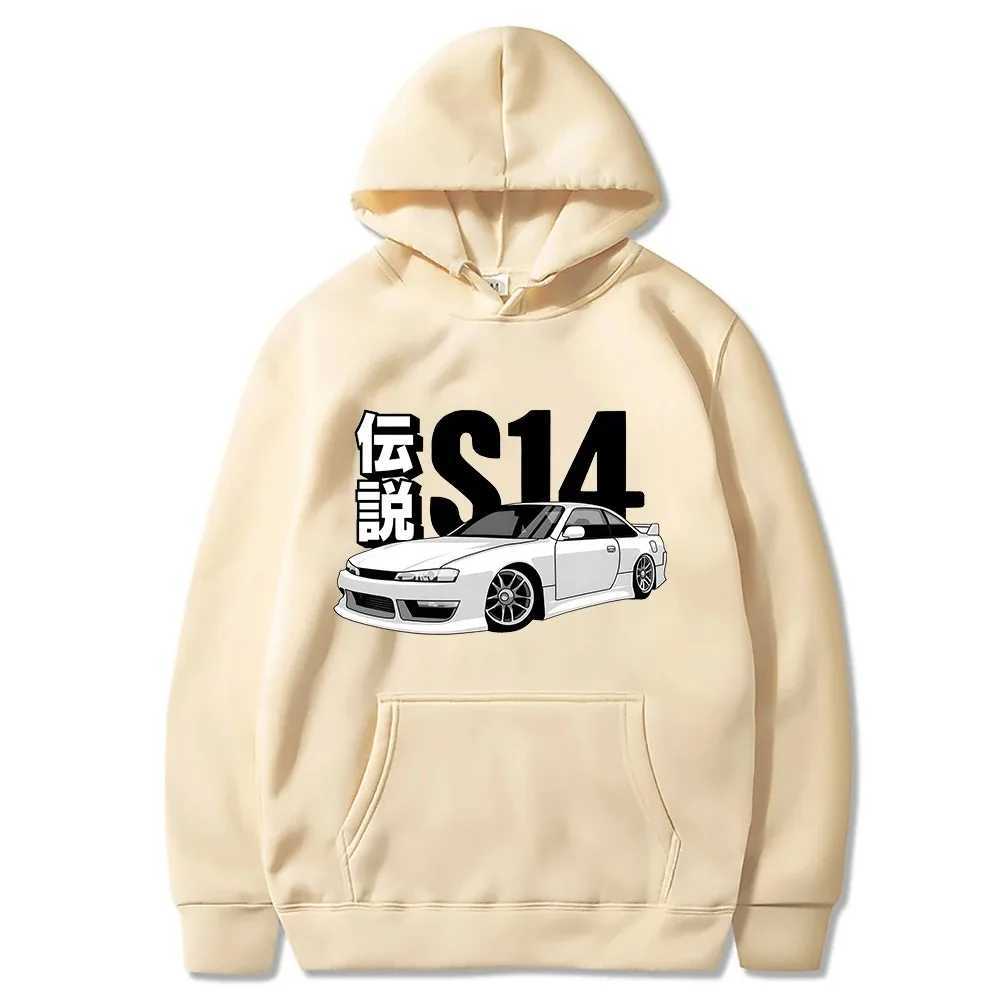 Initial D JDM Hoodie Vintage S14 FD Drift Japanese Cars Printed Sweatshirt Harajuku Tracksuit Loose Men Streetwear Pullover TopsXJ2500118