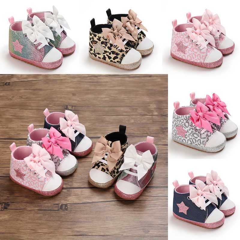 Warren Sina Newborn Boy Girl Shoes First Walker Baby Shoes Soft Non Slip Sole Lovely Bow Casual Canvas Children Shoes X250129