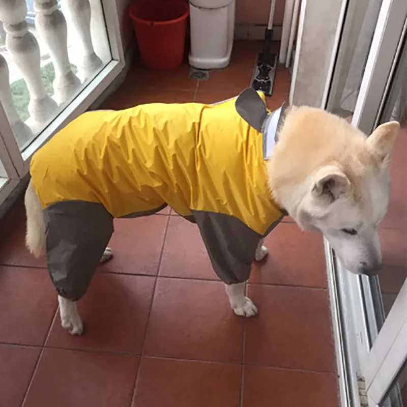 Waterproof Dog Raincoat Dog Suits Dot Rain Cape Hooded Jacket Poncho Pet Rain Coat Jumpsuit Outdoor Clothes for DogsXJ250121
