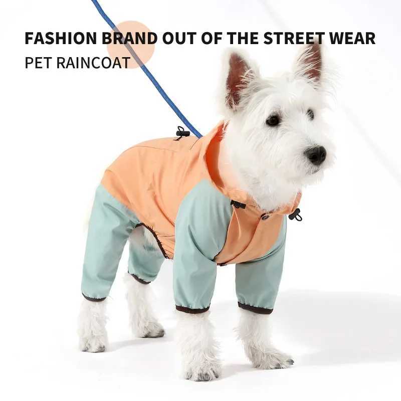 New Outdoor Dog Raincoat Four-legged Raincoat Dog Jacket Waterproof Puppy Coat Soft Warm Jacket For Small Medium DogsXJ250121