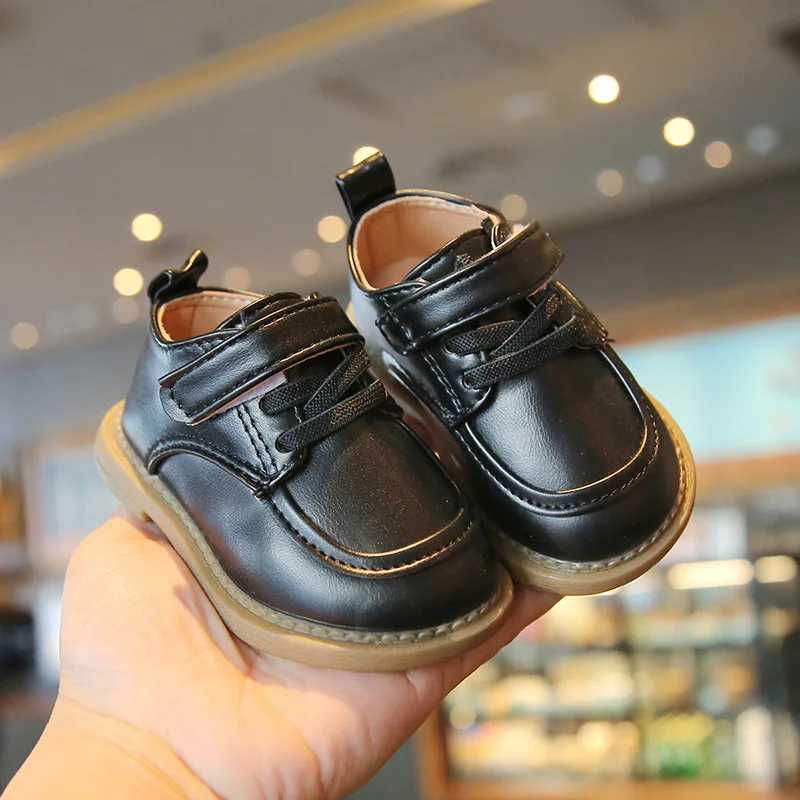Baby Shoes 2023 Spring New British Style Leather Shoes Suitable for Boys and Girls Soft soled Non slip Comfortable Shoes First Step Walker Childrens S