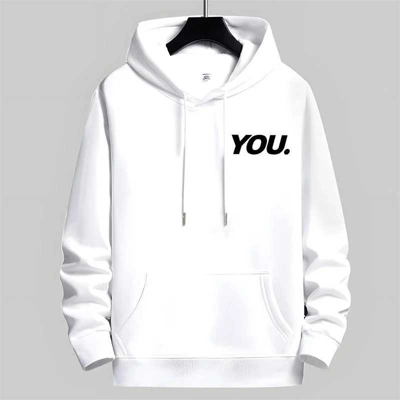 Blessyuki Simple Loose Sweatshirt Men 2023 Autumn Korean Chic Letter Printed Hoodies Men Casual Oversized Long Sleeve Pullover X250129