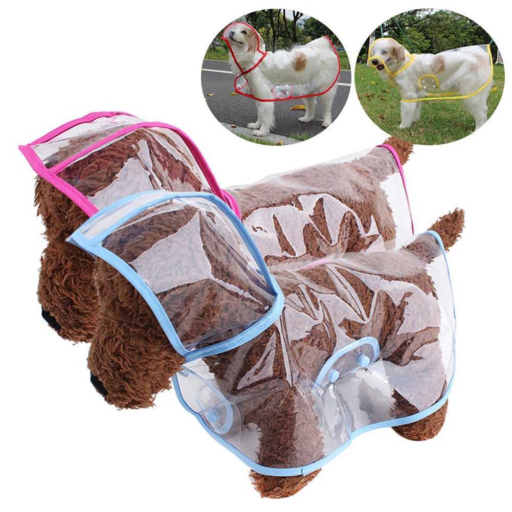 Pet Supplies Dog Raincoat Waterproof New Transparent Plastic Fashion Poncho Personalized Color Edge Costumes for Large DogsXJ250121