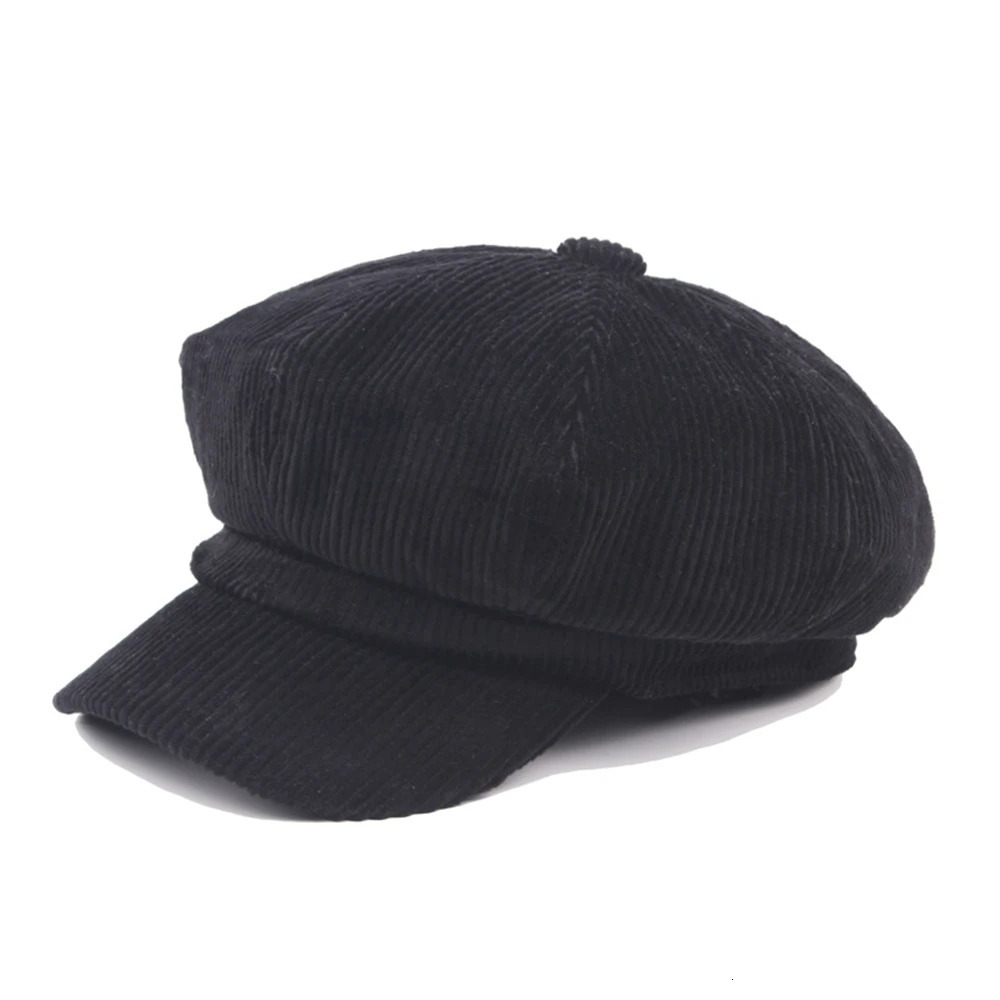 BUTTERMERE Corduroy sboy Cap for Female Coffee Vintage Hat Women Autumn Winter Ladies Painter Octagonal 250118