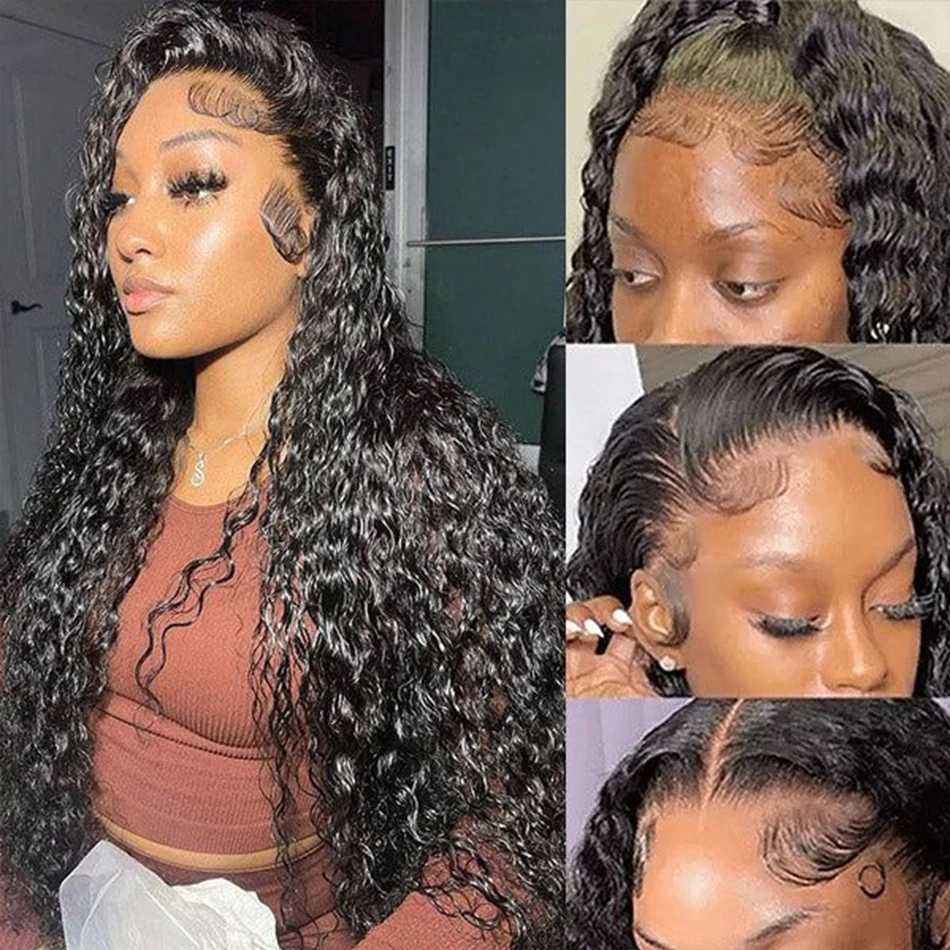 Indian Water Wave Bundles With Clo Wet and Wavy Curly Human Hair Bundles 12A Remy Hair Weave 3 Bundles With Frontal 13X4XJ250120