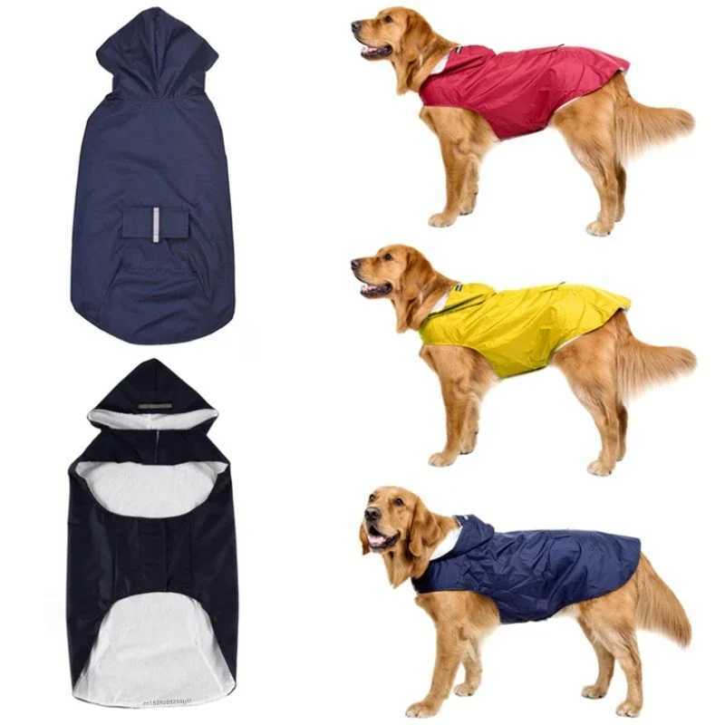 Dog Raincoat Waterproof Hoodie Jacket Rain Poncho Pet Rainwear Clothes with Reflective Stripe Outdoor Dogs Raincoat AccessoriesXJ250121