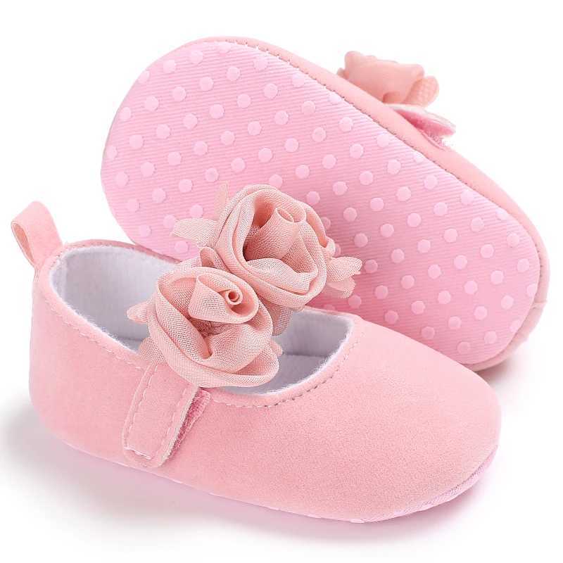 Baby Girls Fashion Lace Solid Color Princess Shoes Comfortable Soft Sole Non-Slip Toddler Shoes White Baptism First Walker X250129