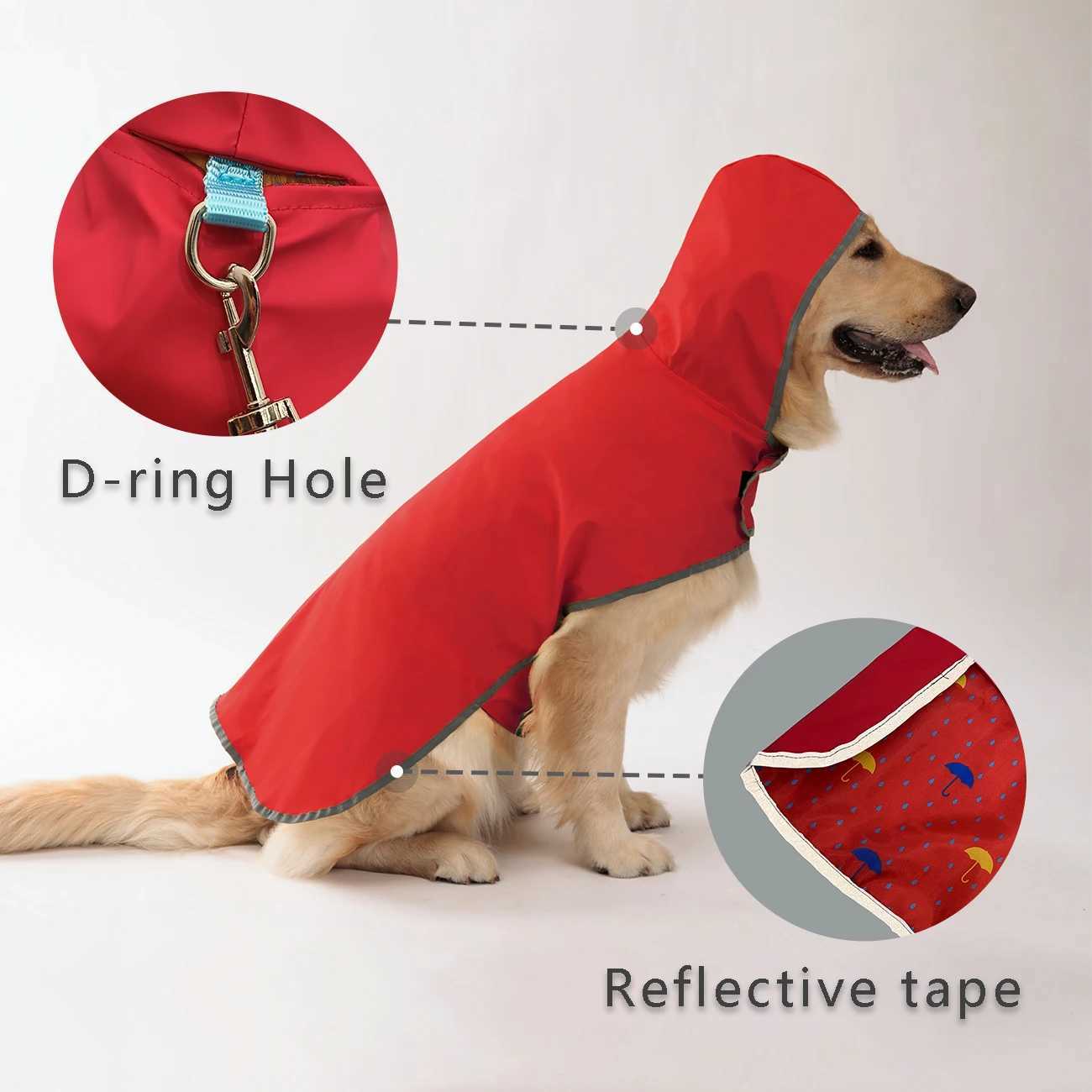 Keep Your Pup Dry Stylish Double-Layer Yellow Raincoat With Two-Way Wear!XJ250121